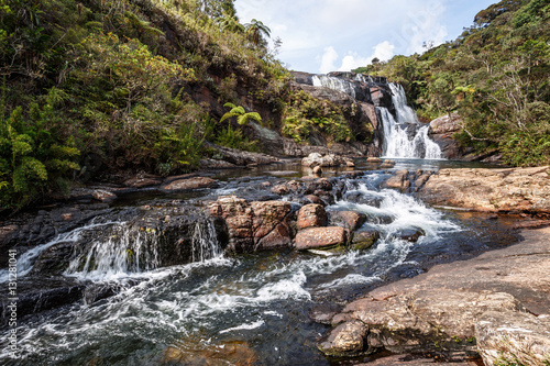 Baker's Falls in Horton Plains National Park, Sri Lanka.