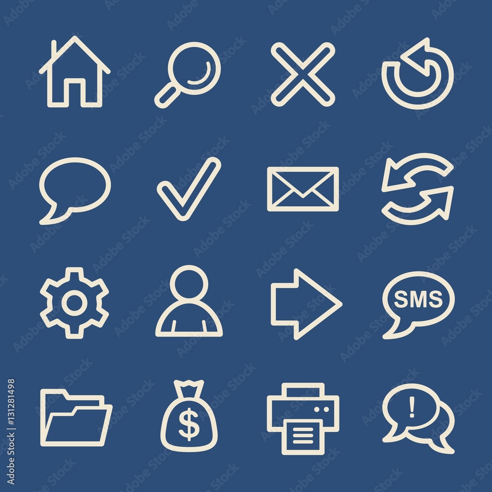 Web and internet, home and search, folder and print, arrows and Web and internet, home and search, folder and print, arrows and