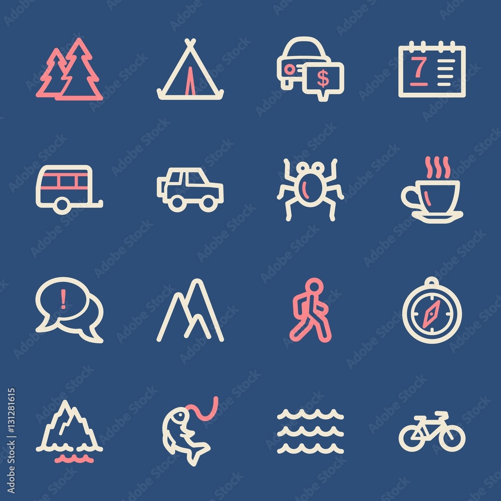 Travel web icons set Travel web icons set