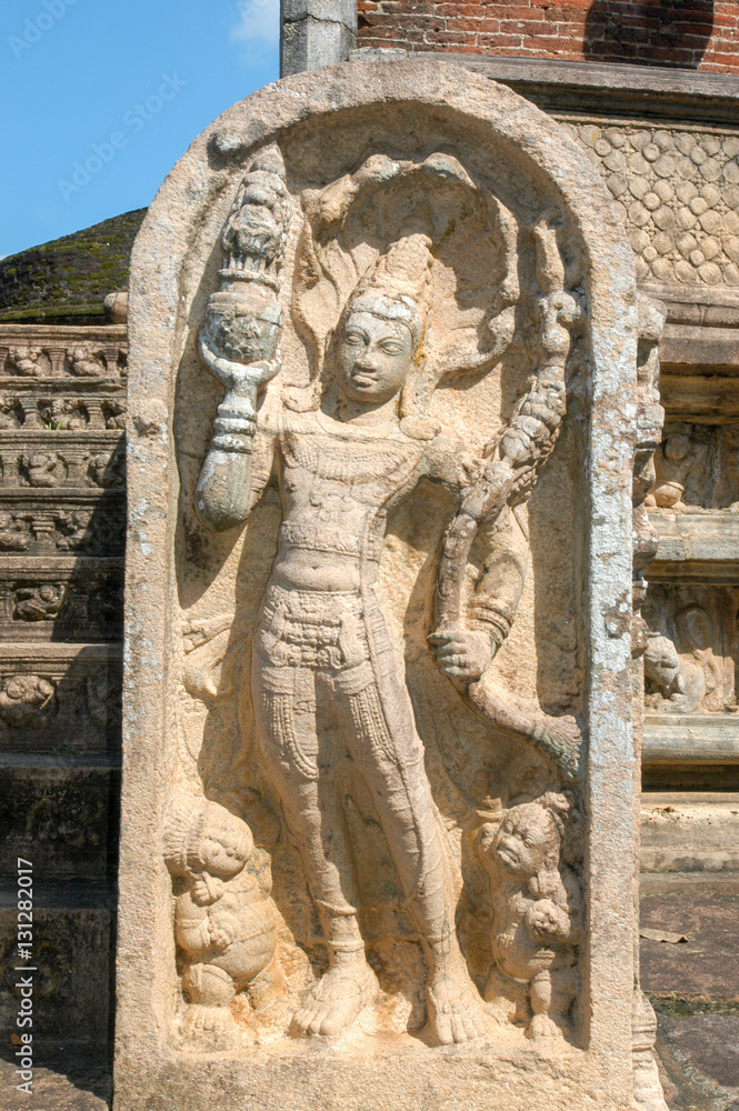 Sculpture of Vatadage (Round House) at Polonnaruwa ruin
