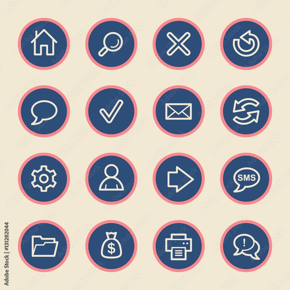 Web and internet, home and search, folder and print, arrows and Web and internet, home and search, folder and print, arrows and