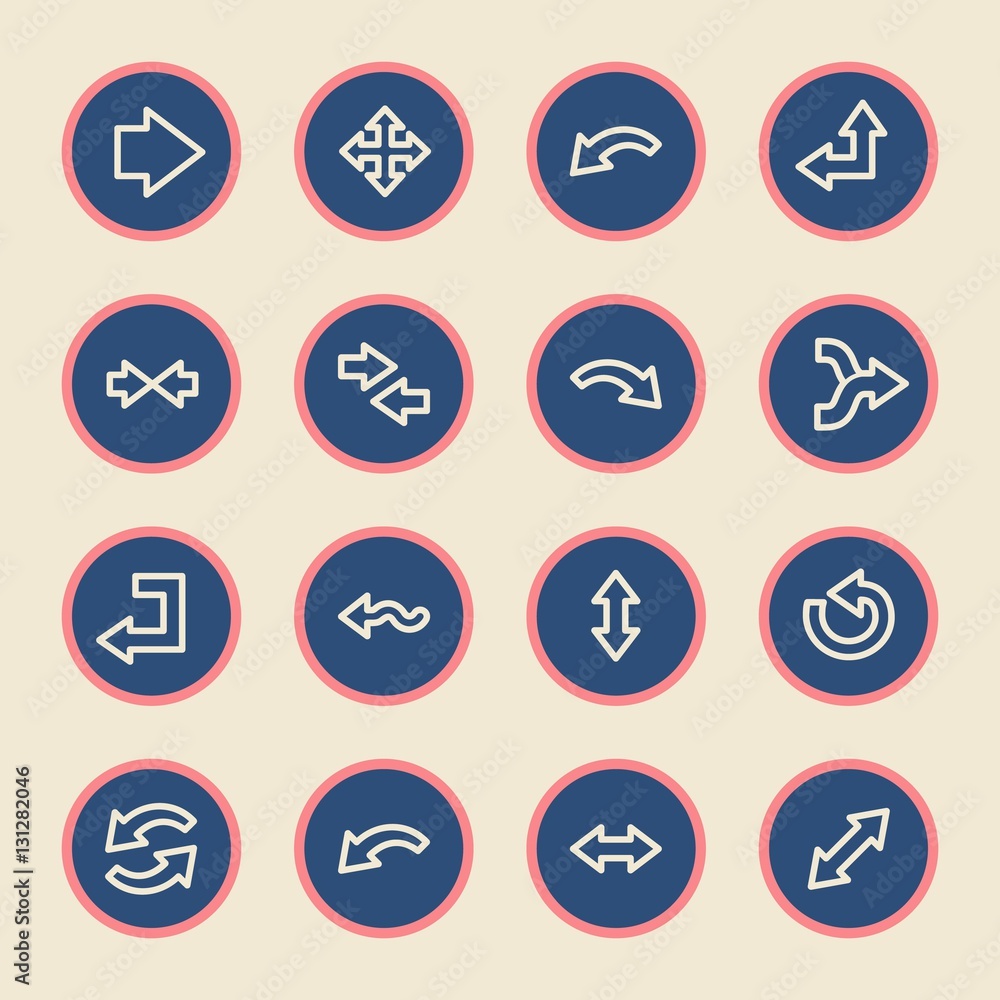 Arrows web icons.  Forward and go, exchange and recycling symbol