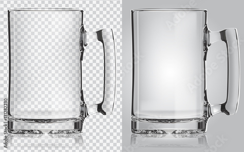 Vector transparent beer mug. EPS10