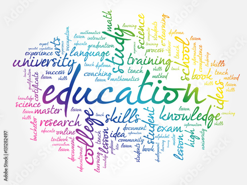 EDUCATION word cloud collage, background concept