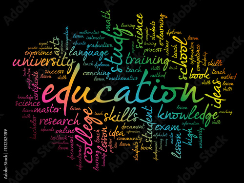 EDUCATION word cloud collage, background concept