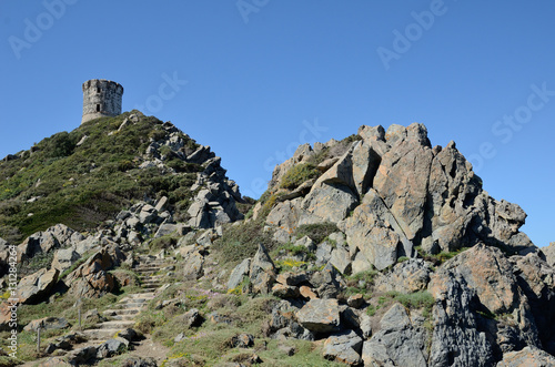 Ancient tower on the rocky promontory