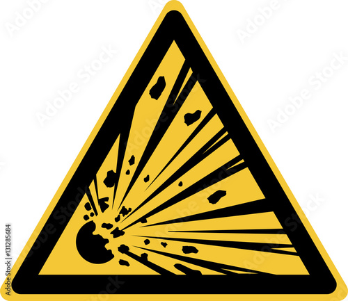 ISO 7010 W002 Warning; Explosive material