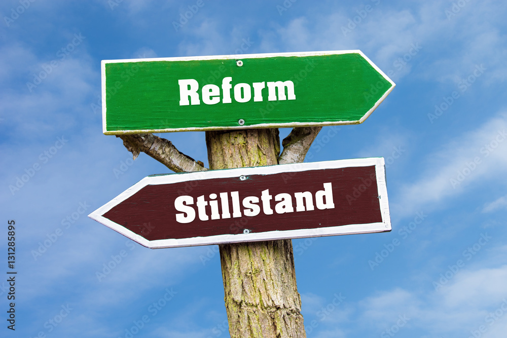 Fototapeta premium Schild 127 - Reform
