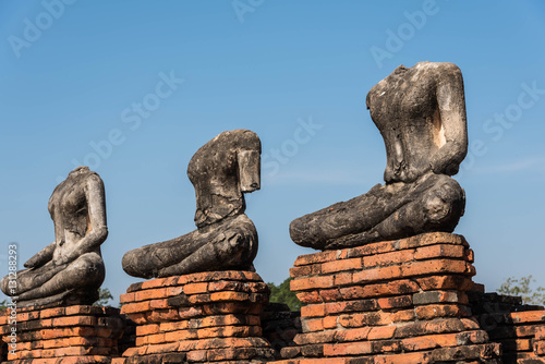 Broken Buddha in Wat Phra Si Sanphet at Ayutthaya province Thailand