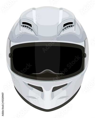 White motorcycle helmet