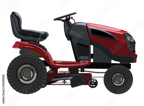 Red lawnmower
