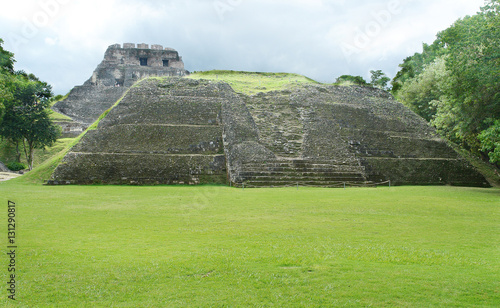 Xunantunich - Ancient Maya archaeological site in western Belize with pyramid El Castillo 