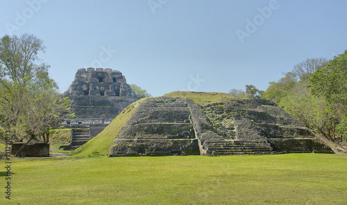 Xunantunich - Ancient Maya archaeological site in western Belize with pyramid El Castillo 