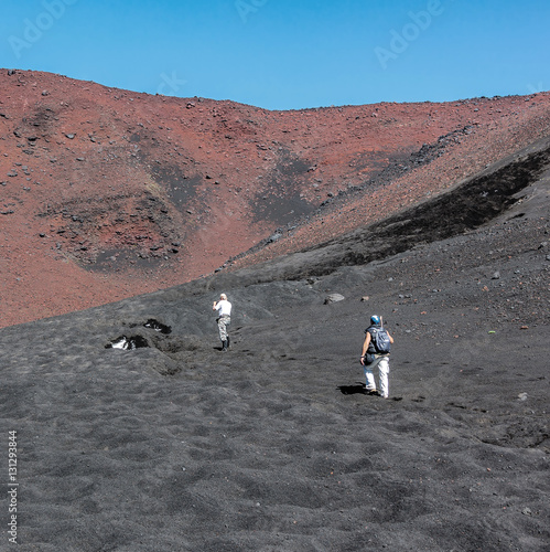 Old volcano crater on the slope Tolbachic - Kamchatka, Russia photo