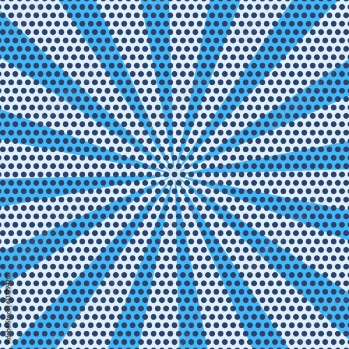 Abstract creative concept vector comics pop art style blank layout template with clouds beams and isolated dots pattern on background. For sale banner, empty bubble, illustration comic book design