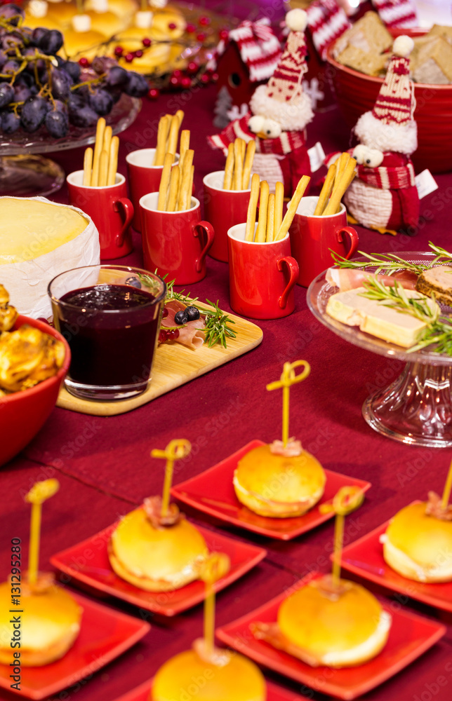 Appetizers at the Christmas Table