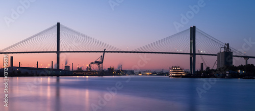 Talmadge Memorial Bridge over the Savannah River in Savannah, Georgia