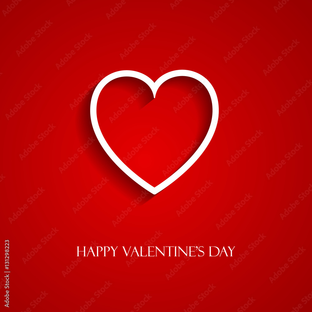 Happy Valentine Day greeting card with heart, vector illustration of loving heart Happy Valentine Day greeting card with heart, vector illustration of loving heart