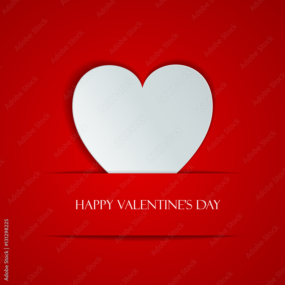 Happy Valentine Day greeting card with heart, vector illustration of loving heart Happy Valentine Day greeting card with heart, vector illustration of loving heart