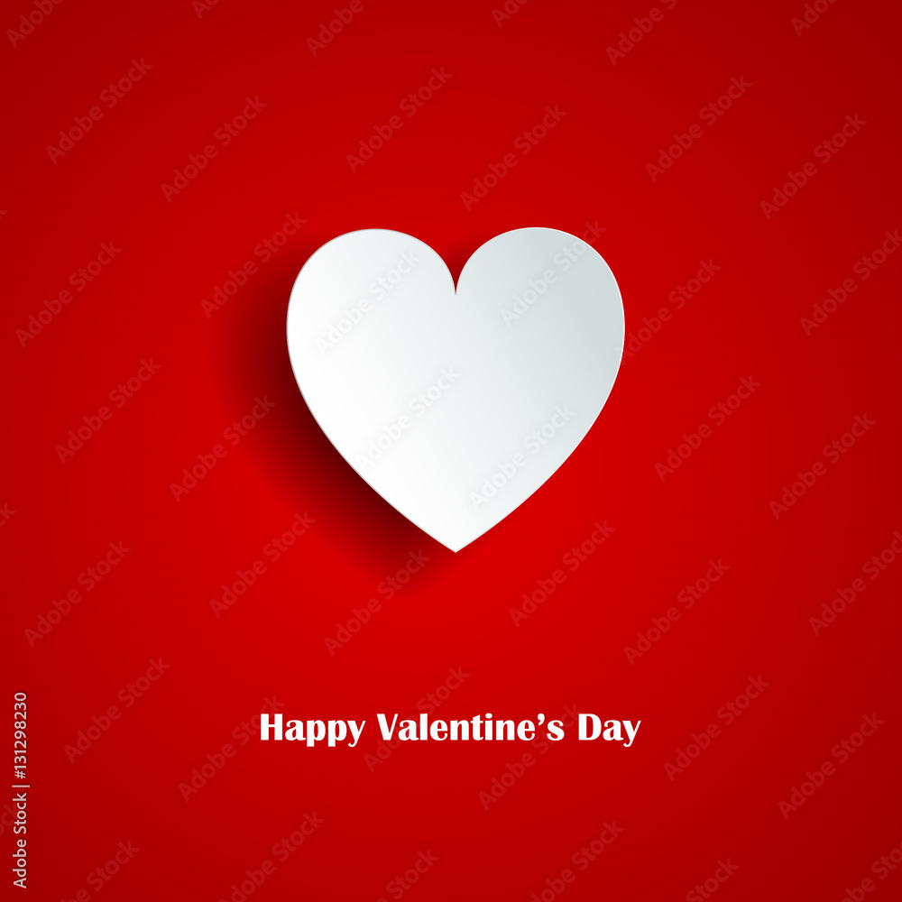 Happy Valentine Day greeting card with heart, vector illustration of loving heart Happy Valentine Day greeting card with heart, vector illustration of loving heart