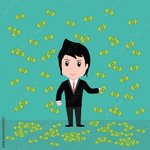 Many banknotes, Business man have many banknotes