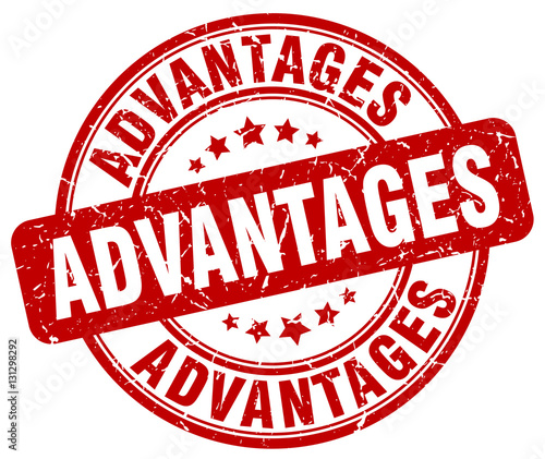 advantages red grunge stamp