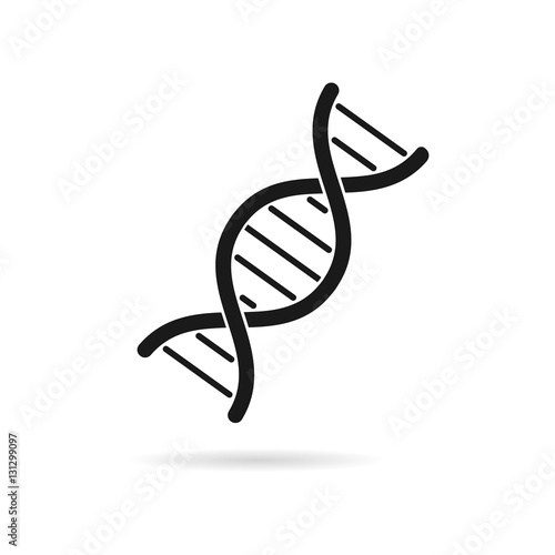Flat dna spiral logo, logo design, abstract logo, DNA symbol
