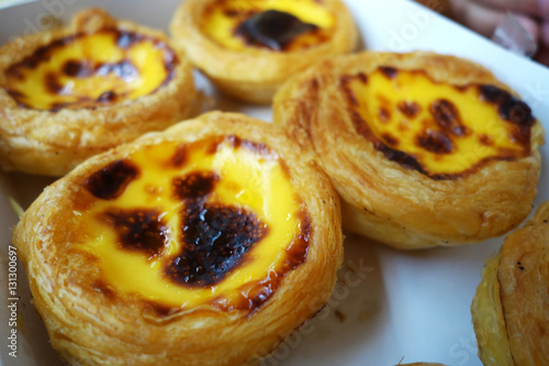 Egg tart or portuguese egg tart