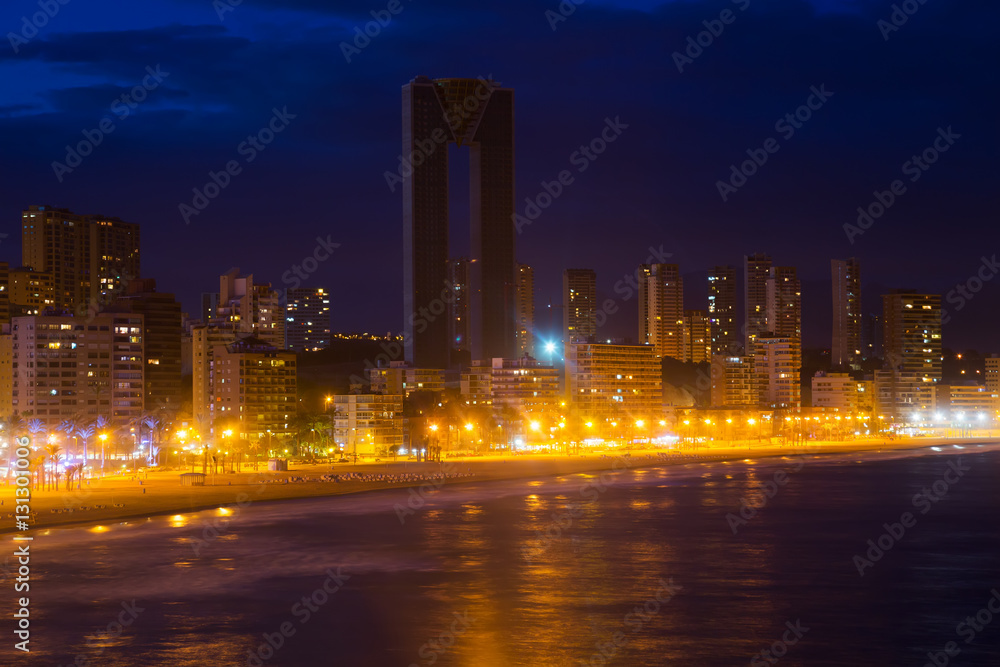 Fototapeta premium benidorm cityscape night