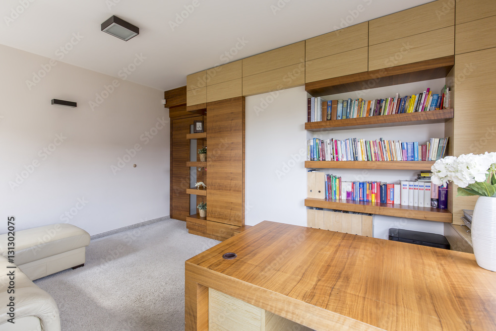 Living room with bookcase