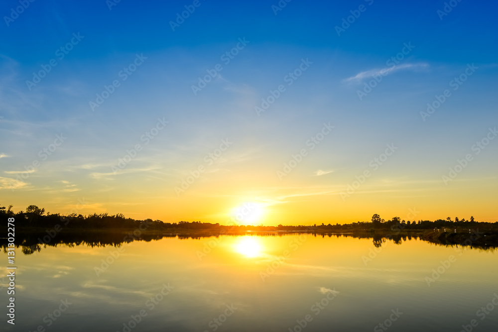 sunset on the lake landscape sunset on the lake landscape