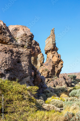 Roques de Garcia and El Teide Volcano, Tenerife Island, Spain