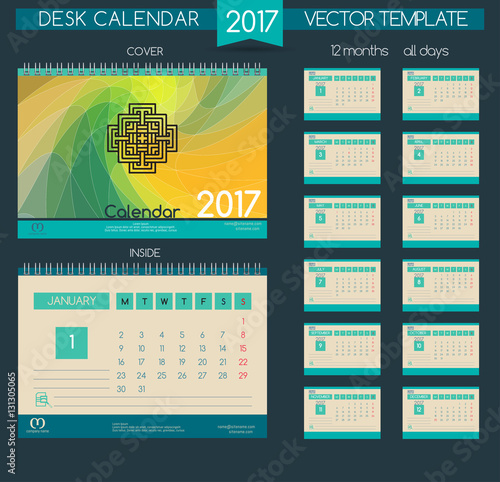 Design Desk Calendar 2017.