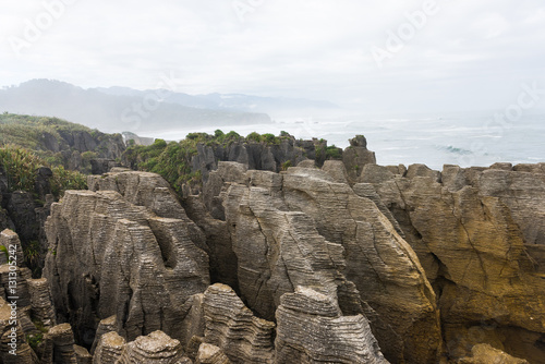 Pancake Rocks in Punakaiki, West Coast, South Island, New Zealand