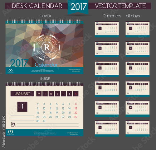 Design Desk Calendar 2017.