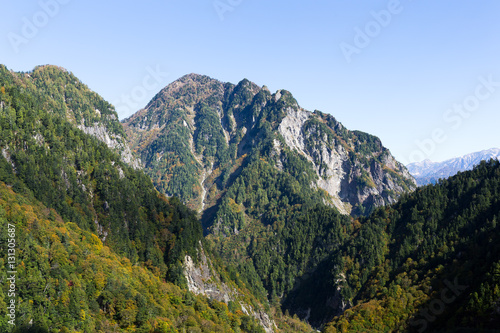 Mountain in Tateyama of Japan