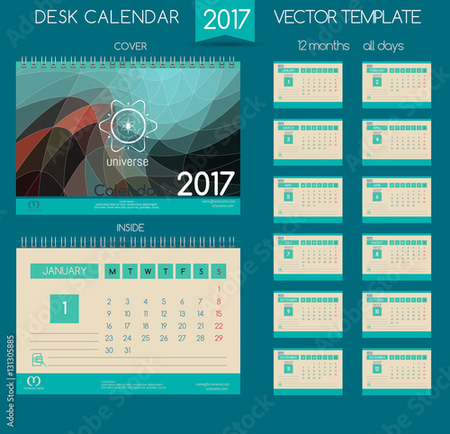 Design Desk Calendar 2017.