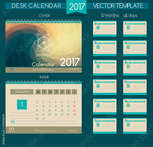 Design Desk Calendar 2017.