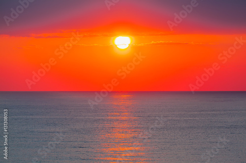 Golden natural sea sunset
