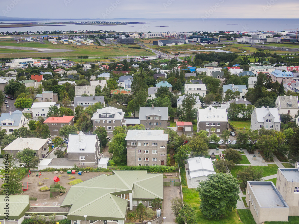 City of Reykjavik from the top