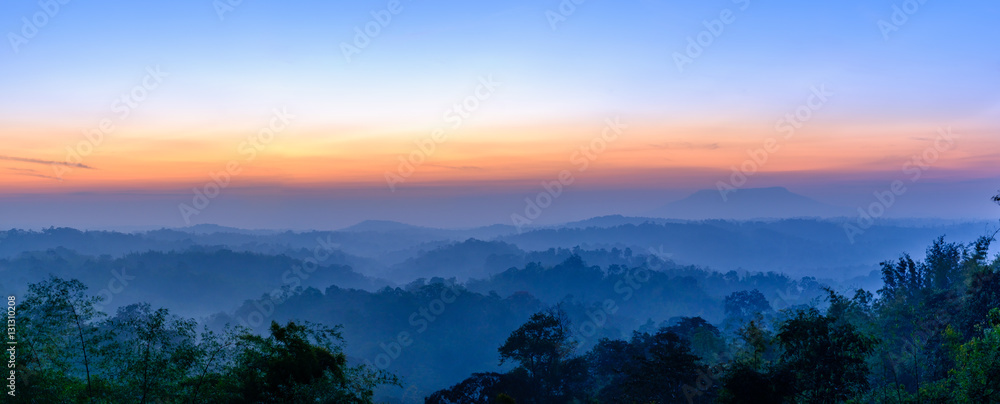 Panorama View before sunrise