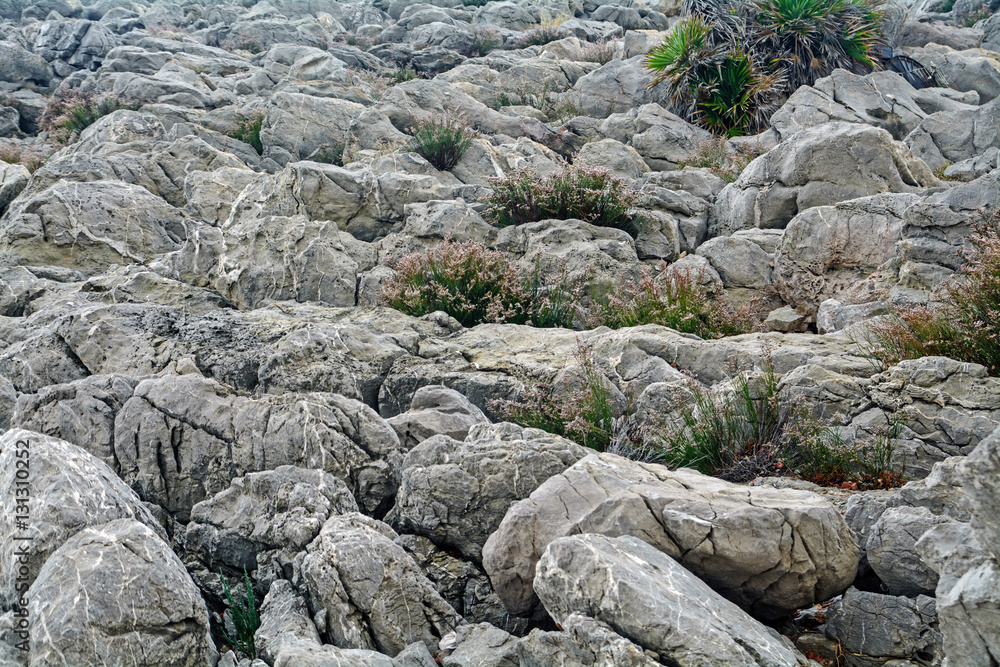 Felsen an der Küste von San Vito lo Capo, Sizilien