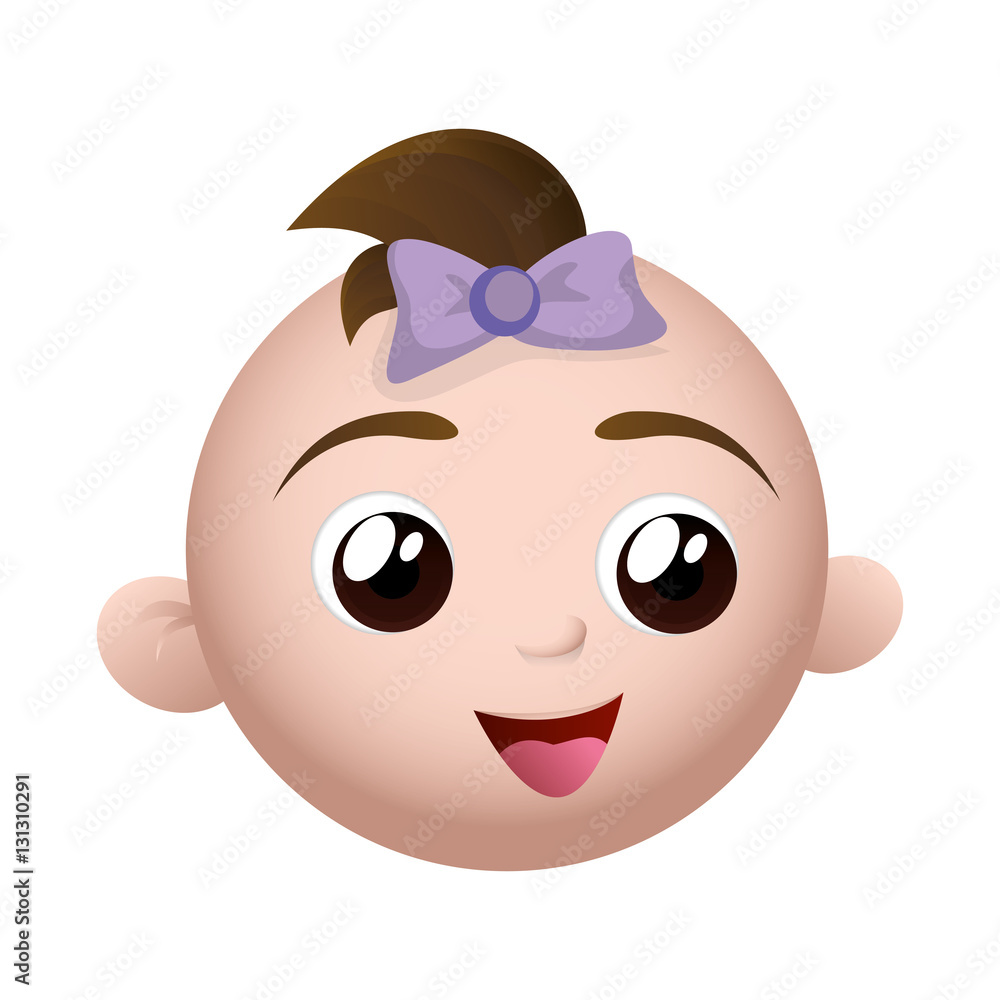 happy baby girl face icon image vector illustration design happy baby girl face icon image vector illustration design