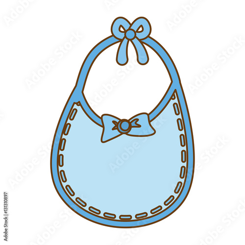 bib baby shower related icon image vector illustration design 