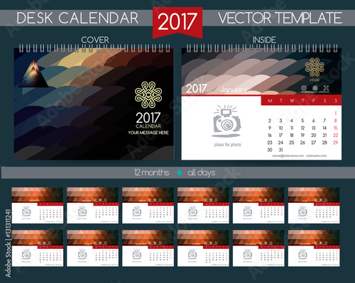 Design Desk Calendar 2017.