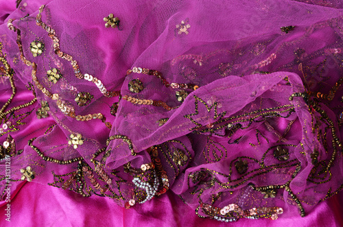 pink indian fabric
