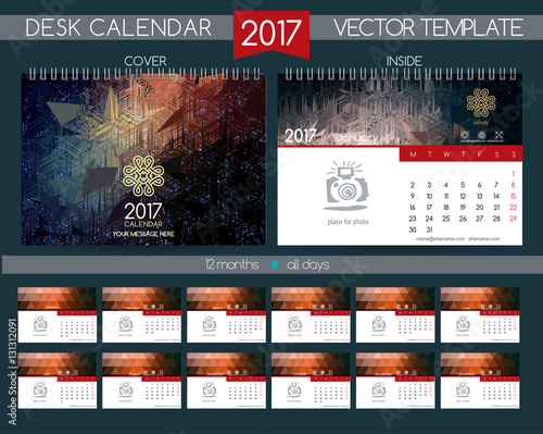 Design Desk Calendar 2017.