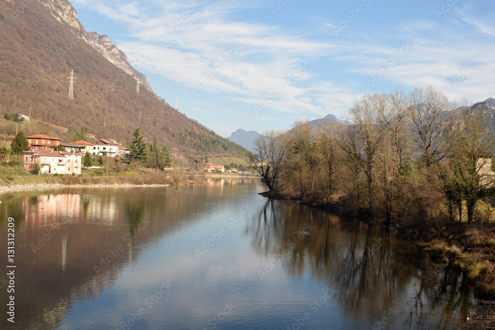 A view of Lake Idro in the mountains of the Valle Sabbia - Bresc