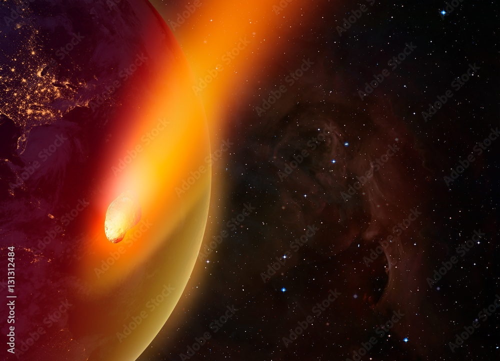 Attack of the asteroid on the Earth Attack of the asteroid on the Earth