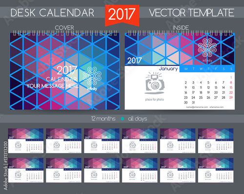 Design Desk Calendar 2017.